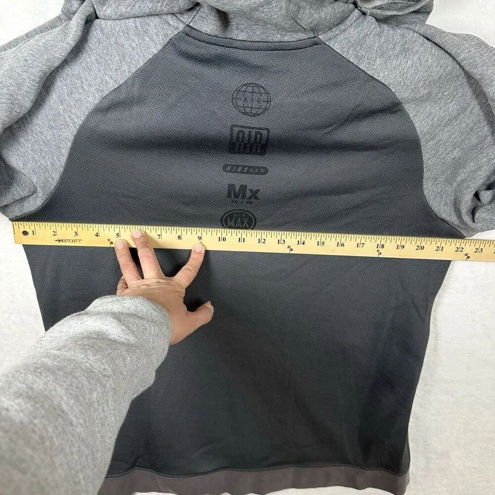 Nike Hoodie Men's Size Medium MX Air Max Hybrid Full-Zip‎ Carbon Heather Black